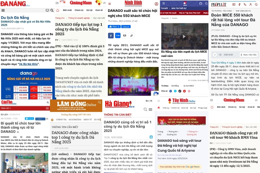 Báo chí viết gì về công ty du lịch DANAGO